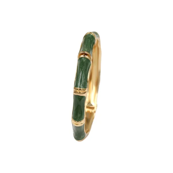 Green_And_Gold_Emerald_Glow_Hinged_Bangle_Metallic_Finish_For_Women