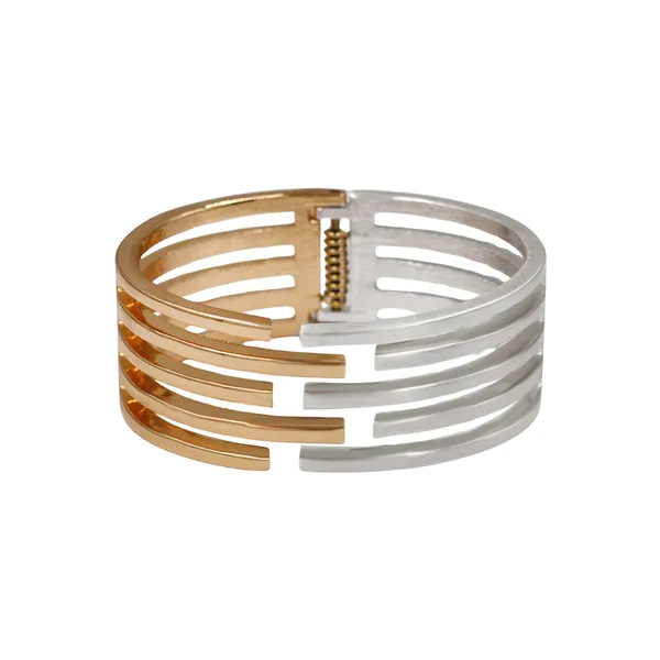 Gold_And_Silver_Modern_Muse_Dual_Tone_Statement_Bangle_For_Women