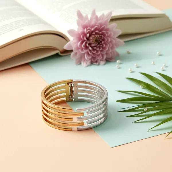 Gold_And_Silver_Modern_Muse_Dual_Tone_Statement_Bangle_For_Women