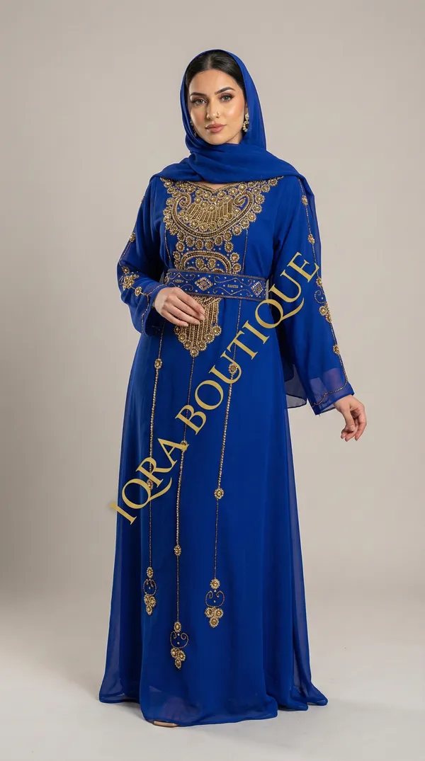 Royal_Blue_Georgette_Kaftan_For_Women