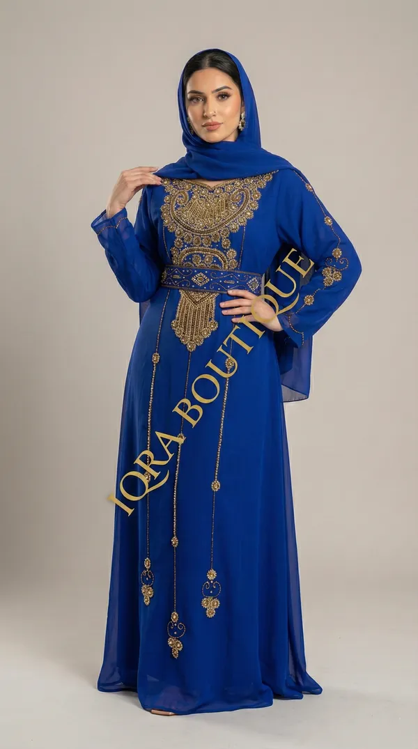 Royal_Blue_Georgette_Kaftan_For_Women