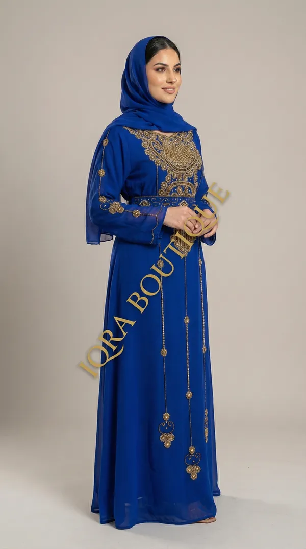 Royal_Blue_Georgette_Kaftan_For_Women
