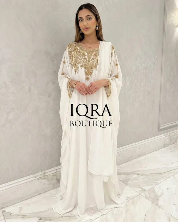 White_Georgette_Kaftan_Abaya_For_Women