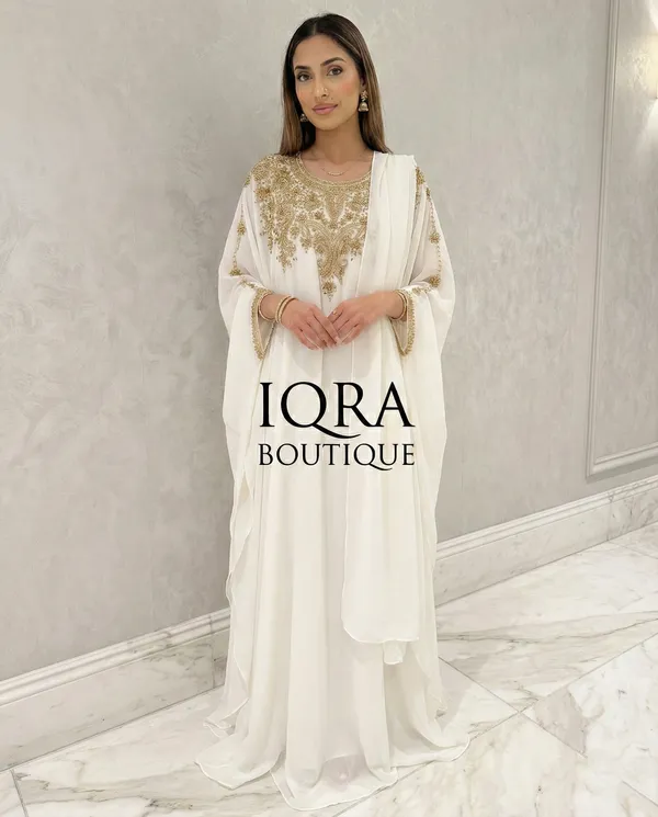 White_Georgette_Kaftan_Abaya_For_Women