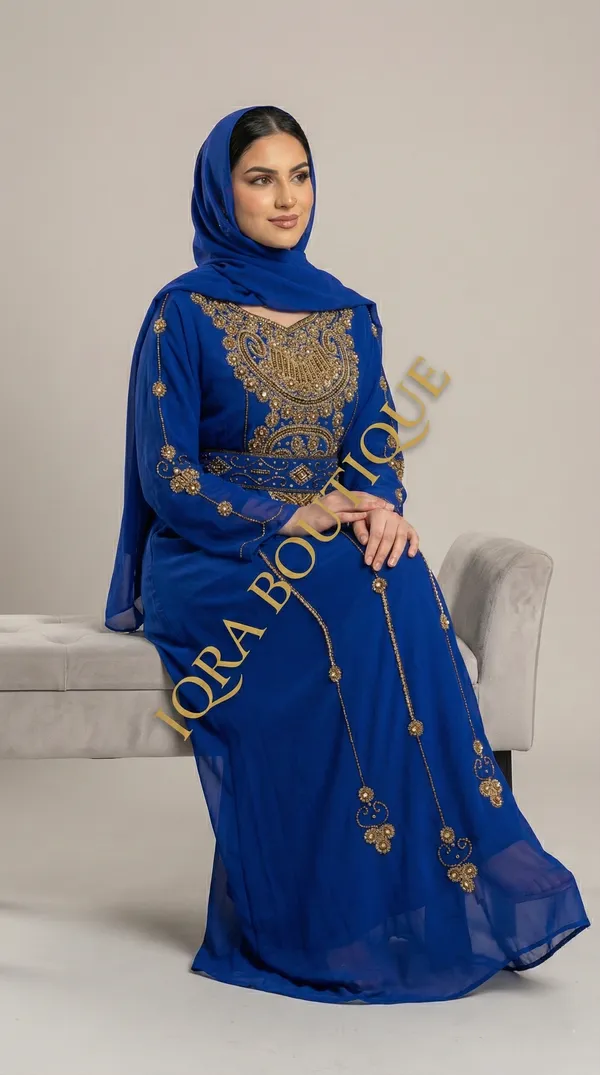 Royal_Blue_Georgette_Kaftan_For_Women