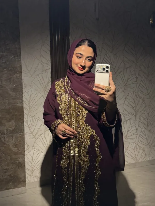 New!_Wine_Arabian_Morrocan_Kaftan,_Abaya_Outfit_by_IQRA_BOUTIQUE_