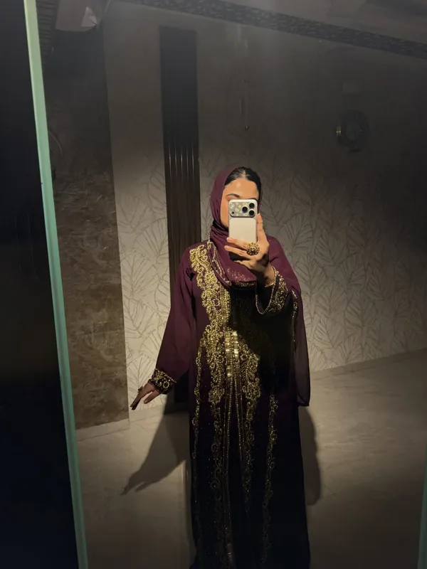 New!_Wine_Arabian_Morrocan_Kaftan,_Abaya_Outfit_by_IQRA_BOUTIQUE_
