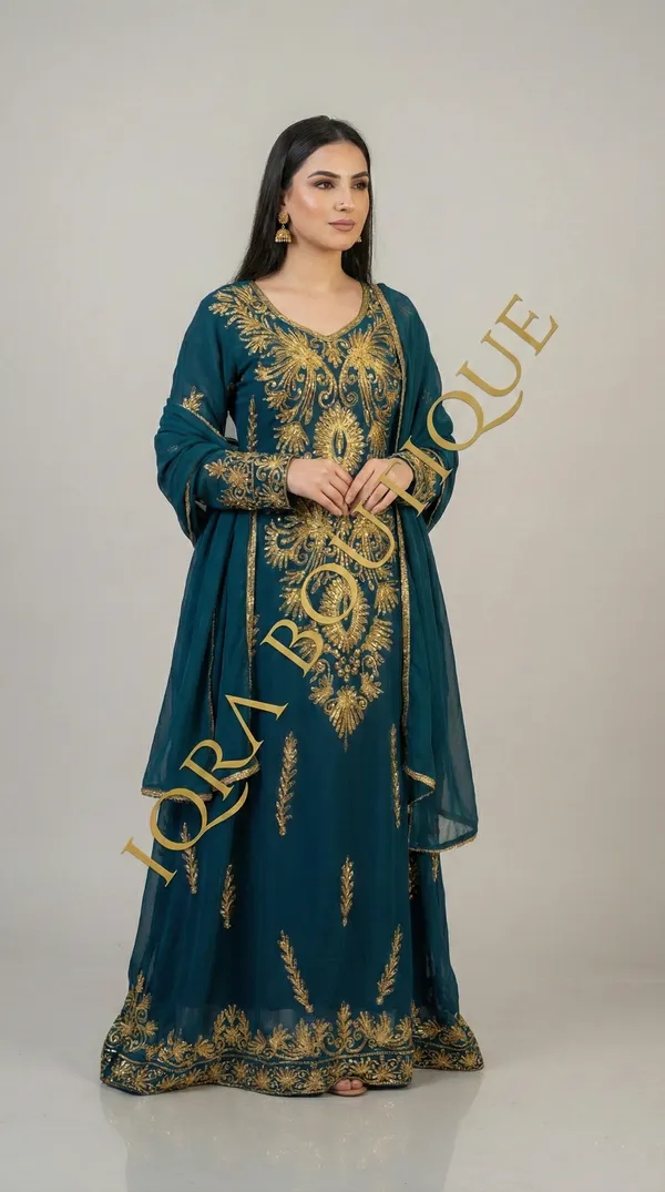 Dark_Turquoise_Georgette_Anarkali_Gown_With_Dupatta_For_Women
