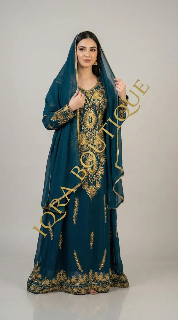 Dark_Turquoise_Georgette_Anarkali_Gown_With_Dupatta_For_Women