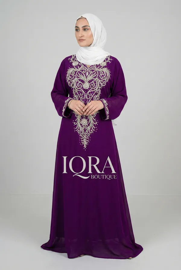 Purple_Georgette_Abaya_Dress_For_Women