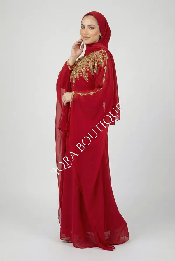 Red_Georgette_Farasha_For_Women