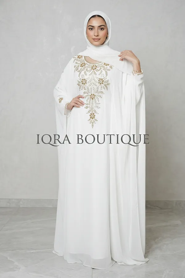 White_Georgette_Zardosi_Gown_For_Women