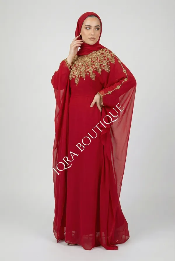 Red_Georgette_Farasha_For_Women