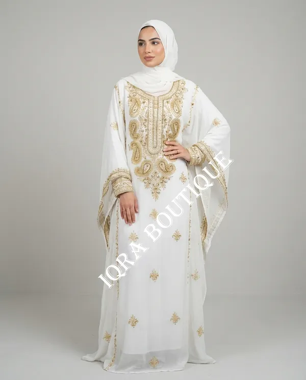 White_Georgette_Kaftan_For_Women