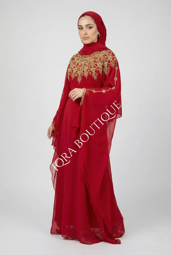 Red_Georgette_Farasha_For_Women