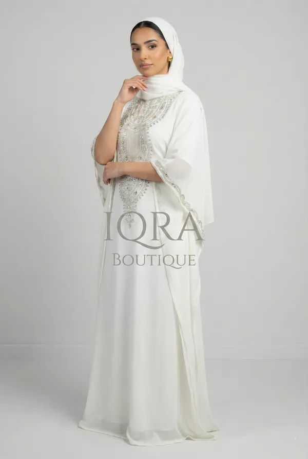 White_Georgette_Chiffon_Kaftan_For_Women