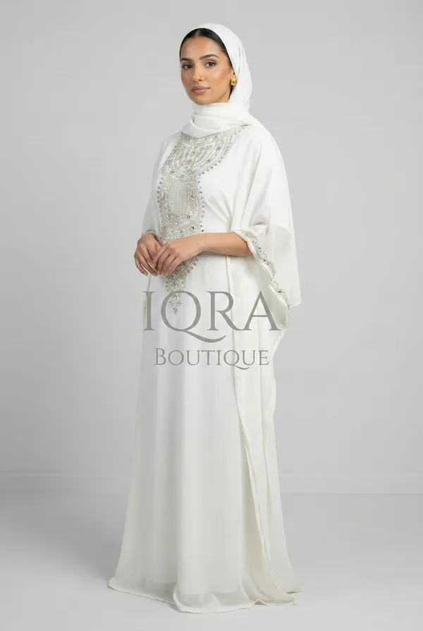 White_Georgette_Chiffon_Kaftan_For_Women