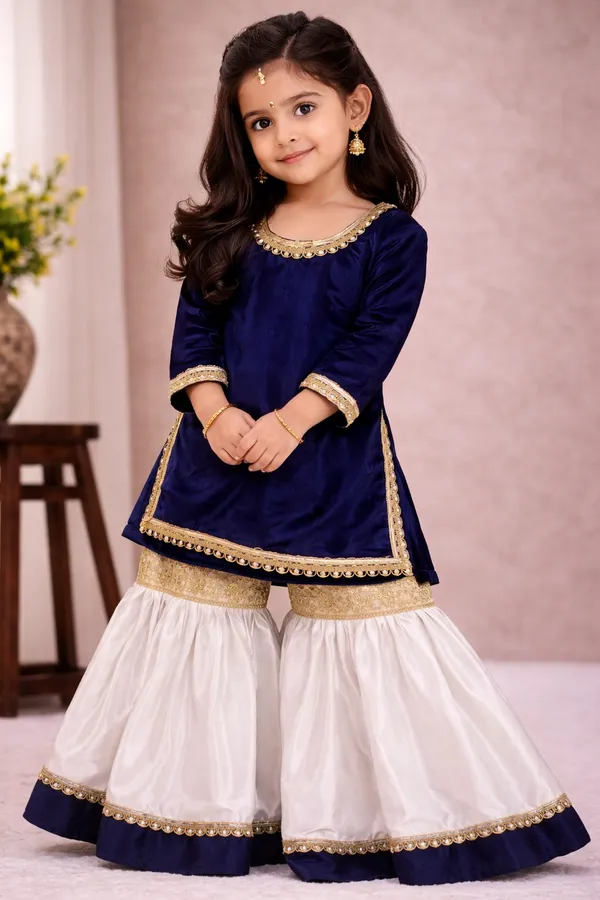 Navy_Blue_Ethnic_Suit_Set_with_White_Sharara_and_Dupatta