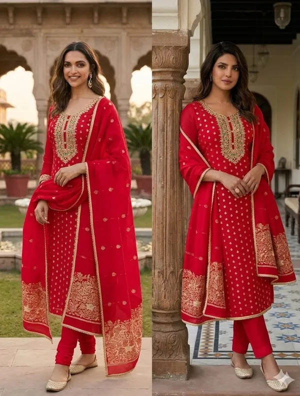 Red_Embroidered_Georgette_Salwar_Suit_Set_with_Dupatta
