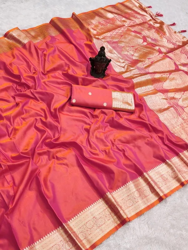 Luxurious_Kanjivaram_Silk_Saree_with_Rich_Zari_Work_-_Pink_and_Orange