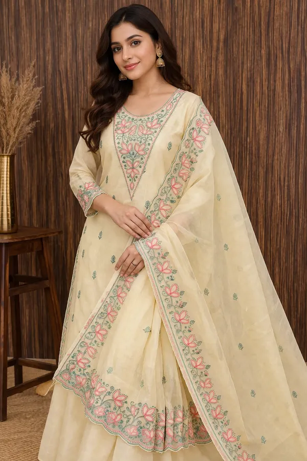 Off-White_Floral_Embroidered_Ethnic_Suit_Set_with_Pink_&_Green_Work
