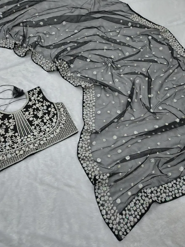 Black_Net_Saree_with_Silver_Sequin_Border_and_Polka_Dots