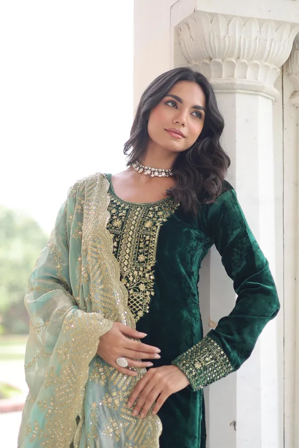 Velvet_Embroidered_Salwar_Suit_Set_with_Sequins_&_Zari_Work_-_3_Piece