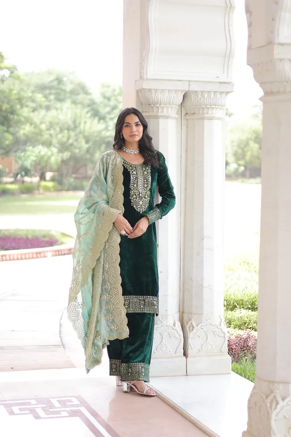Velvet_Embroidered_Salwar_Suit_Set_with_Sequins_&_Zari_Work_-_3_Piece