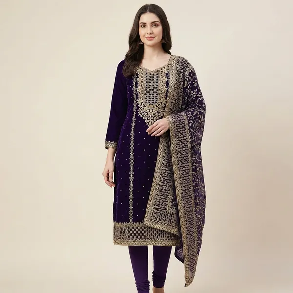 Embroidered_Purple_Georgette_Salwar_Suit_Set_with_Dupatta