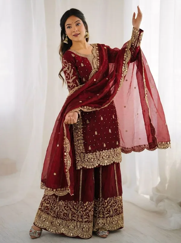 Maroon_Embellished_Sharara_Suit_Set_with_Dupatta_-_Pakistani_Style_Ethnic_Wear