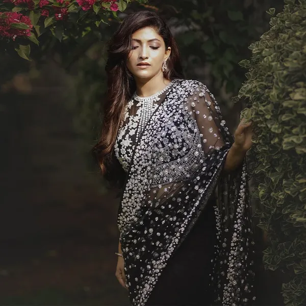 Black_Net_Saree_with_Silver_Sequin_Border_and_Polka_Dots