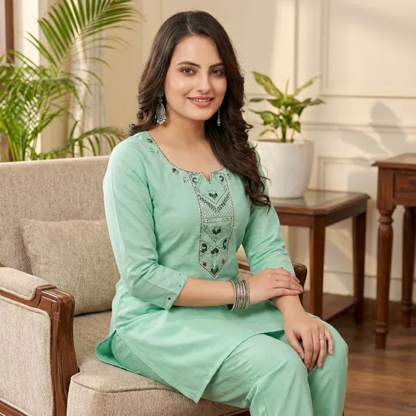Women's_Mint_Green_Embroidered_Kurta_Pant_Set