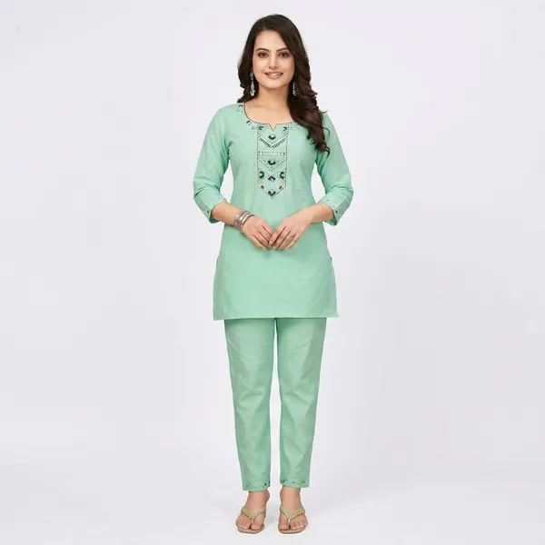 Women's_Mint_Green_Embroidered_Kurta_Pant_Set