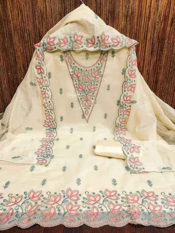 Off-White_Floral_Embroidered_Ethnic_Suit_Set_with_Pink_&_Green_Work