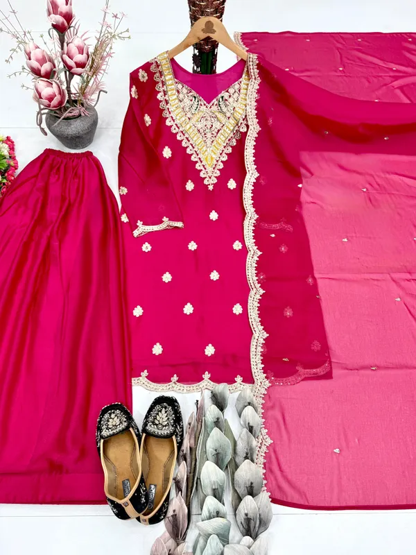 Magenta_Embroidered_Georgette_Sharara_Suit_Set_with_Dupatta