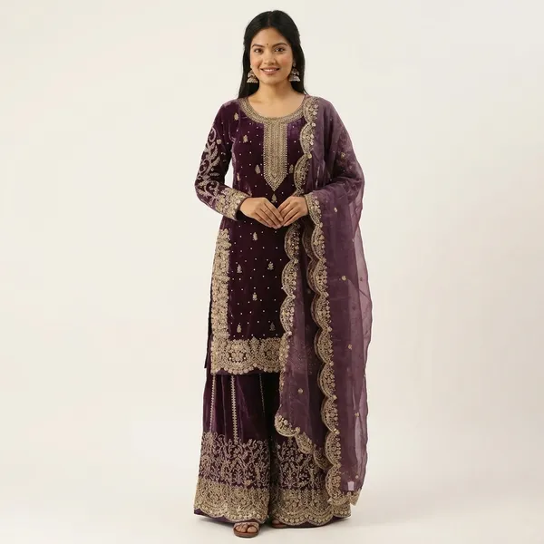Elegant_Purple_Embroidered_Sharara_Suit_Set_with_Dupatta