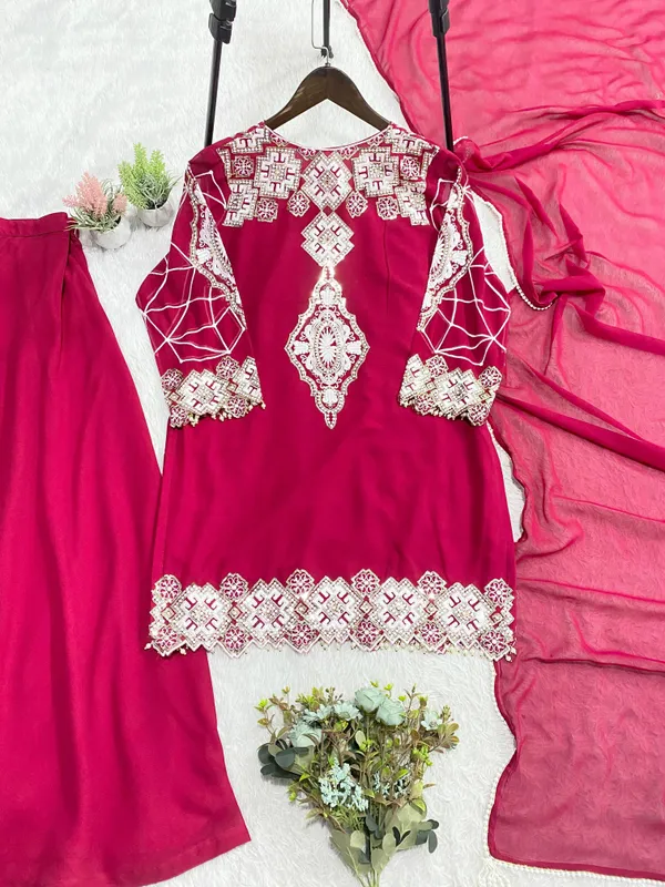 Elegant_Red_Ethnic_Kurti_with_White_Geometric_Embroidery