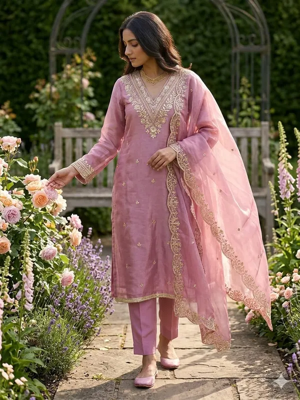 Pink_Embroidered_Chanderi_Kurta_Set_with_Dupatta