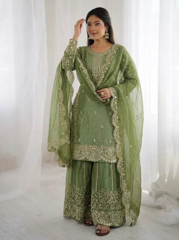 Green_Embellished_Sharara_Suit_Set_with_Dupatta