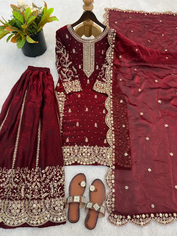 Maroon_Embellished_Sharara_Suit_Set_with_Dupatta_-_Pakistani_Style_Ethnic_Wear