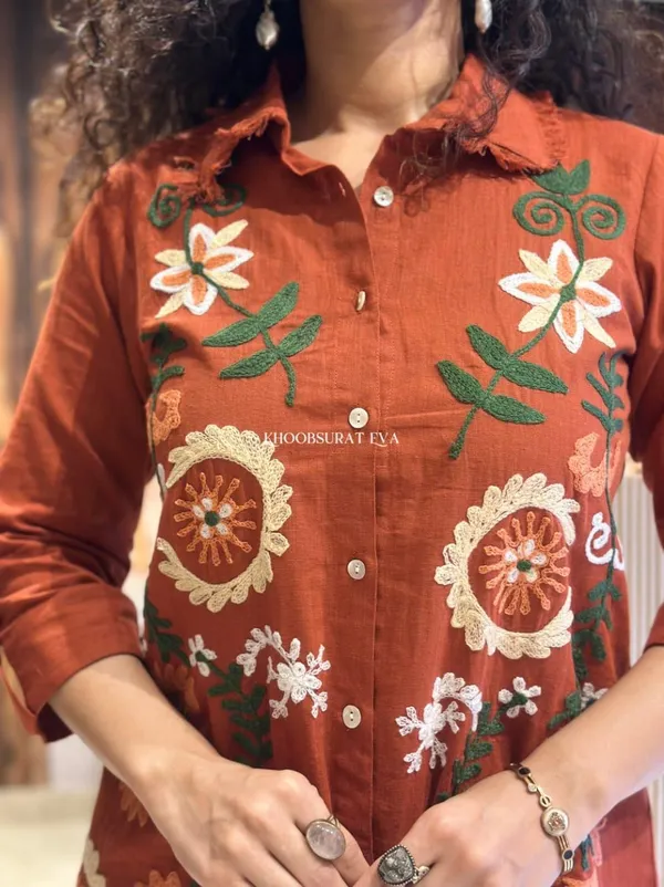 Rust_Orange_Embroidered_Co-ord_Set_with_Fringe_Details