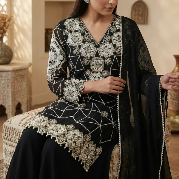 Black_Embroidered_Ethnic_Kurti_with_Geometric_Pattern