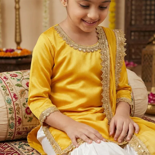 Yellow_Embellished_Kurti_with_White_Sharara_and_Dupatta_Set