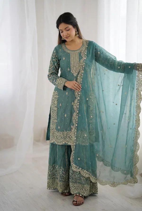 Teal_Blue_Embellished_Sharara_Set_with_Dupatta_-_Ethnic_Wear_for_Women