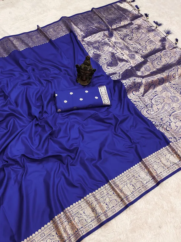 Royal_Blue_Banarasi_Silk_Saree_with_Silver_Zari_Work