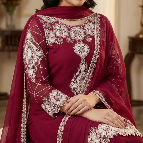 Elegant_Red_Ethnic_Kurti_with_White_Geometric_Embroidery
