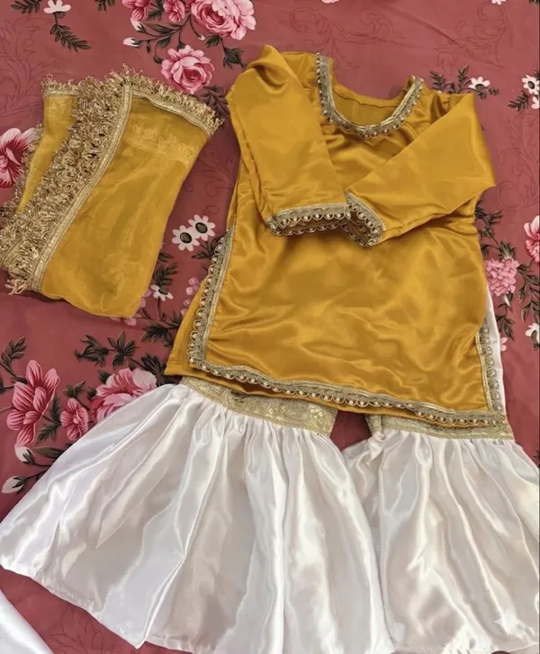 Yellow_Embellished_Kurti_with_White_Sharara_and_Dupatta_Set