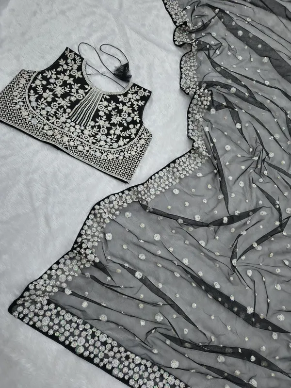 Black_Net_Saree_with_Silver_Sequin_Border_and_Polka_Dots