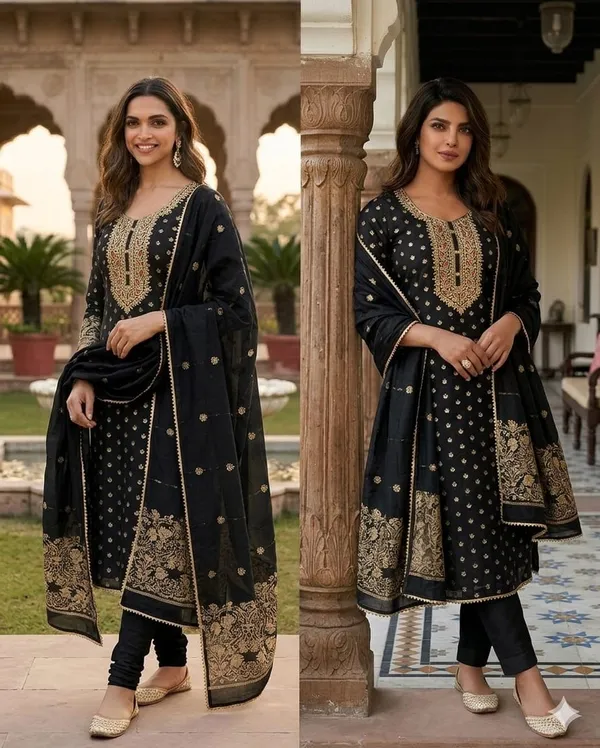 Black_Embroidered_Salwar_Suit_Set_with_Golden_Zari_Work_and_Dupatta
