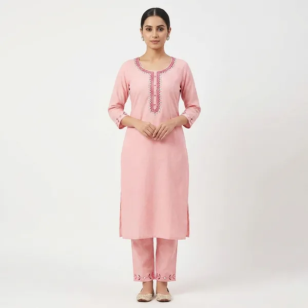Pink_Embroidered_Cotton_Kurta_Set_for_Women